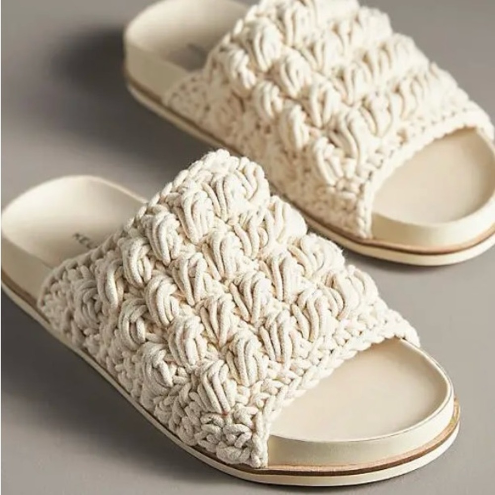 Kelsi Dagger Cream Woven Sandals